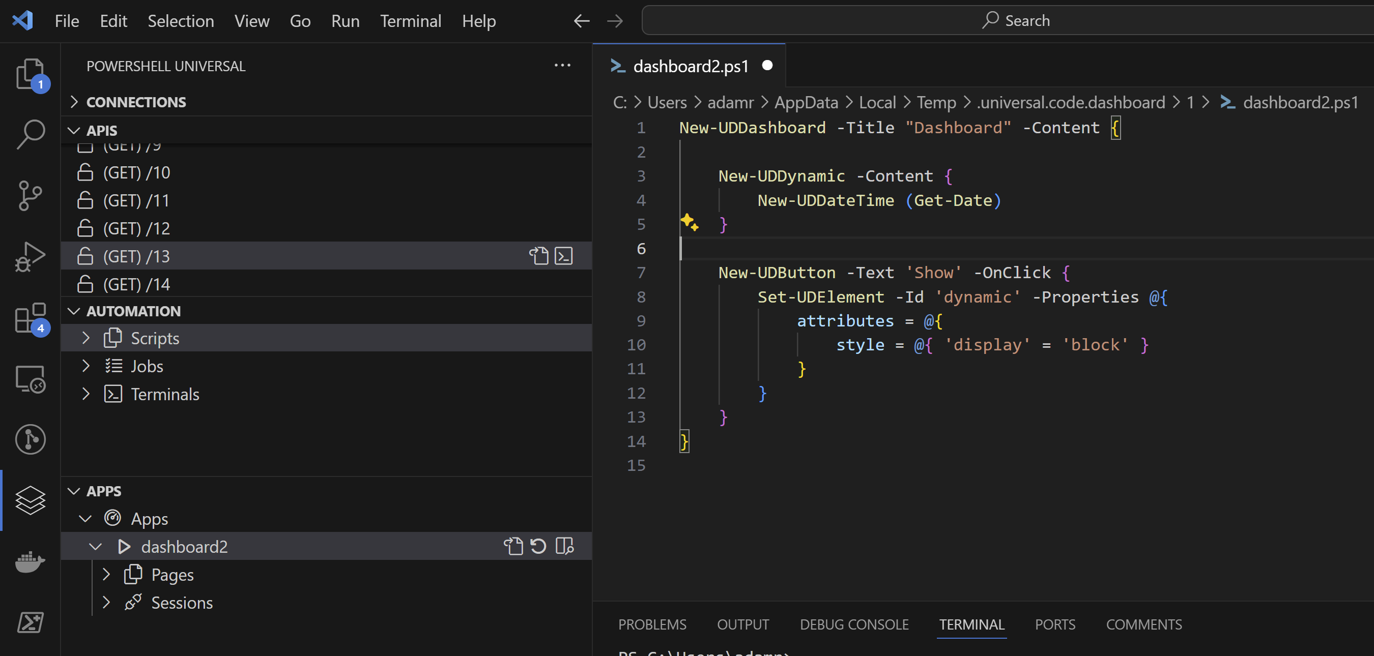 PowerShell Universal Reporting